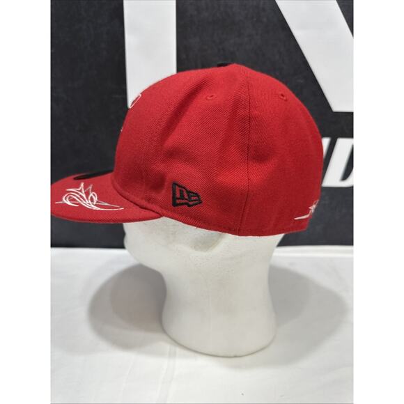 Boston Red Sox Tribal MLB Baseball New Era 59Fifty Fitted Hat 7 3/8 Red Flat Bil - Picture 4 of 8